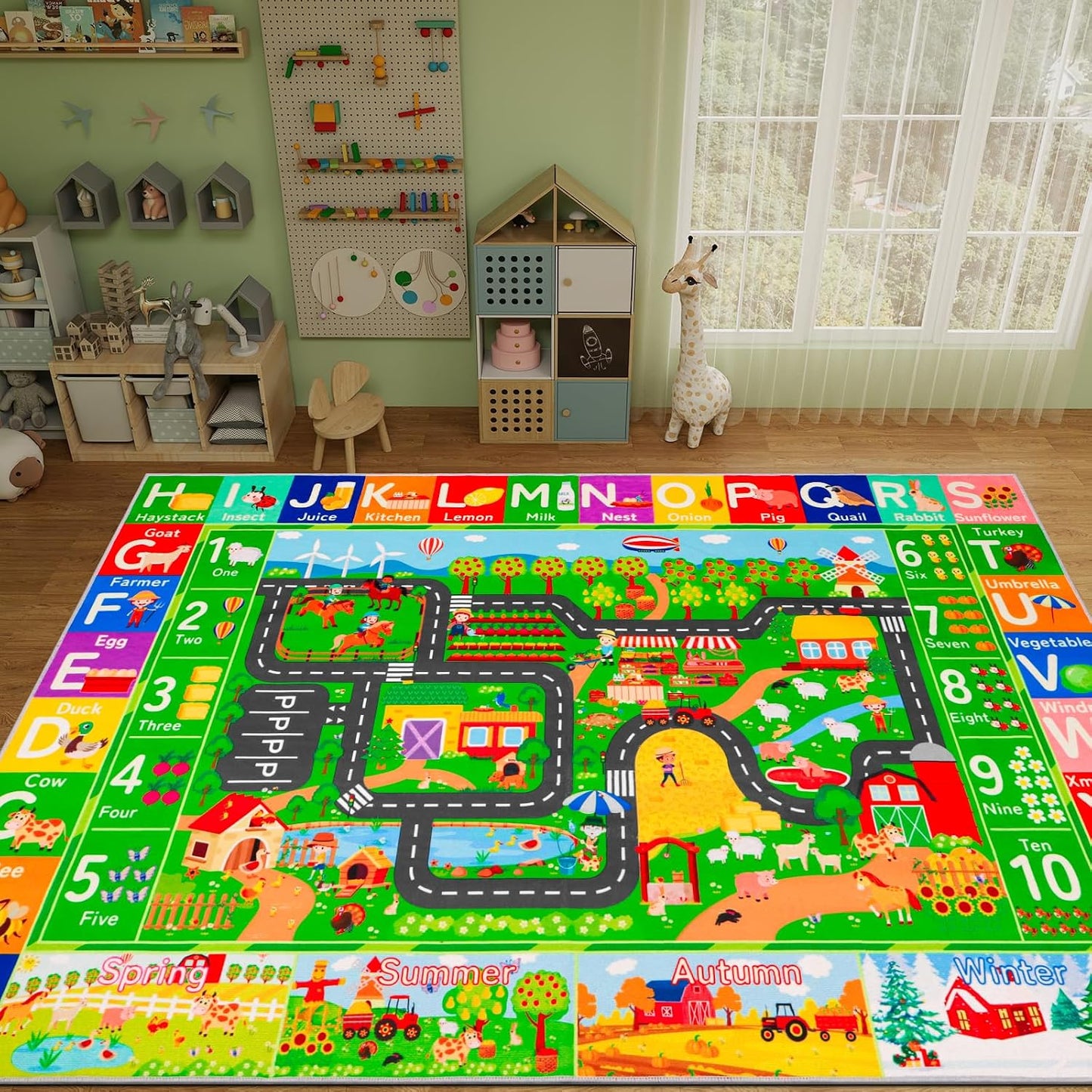Alfombra infantil para autos juguete 78.7x59pulg