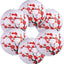 6 Faroles Papel Flor Cerezo Rojo 11.8x11pulg
