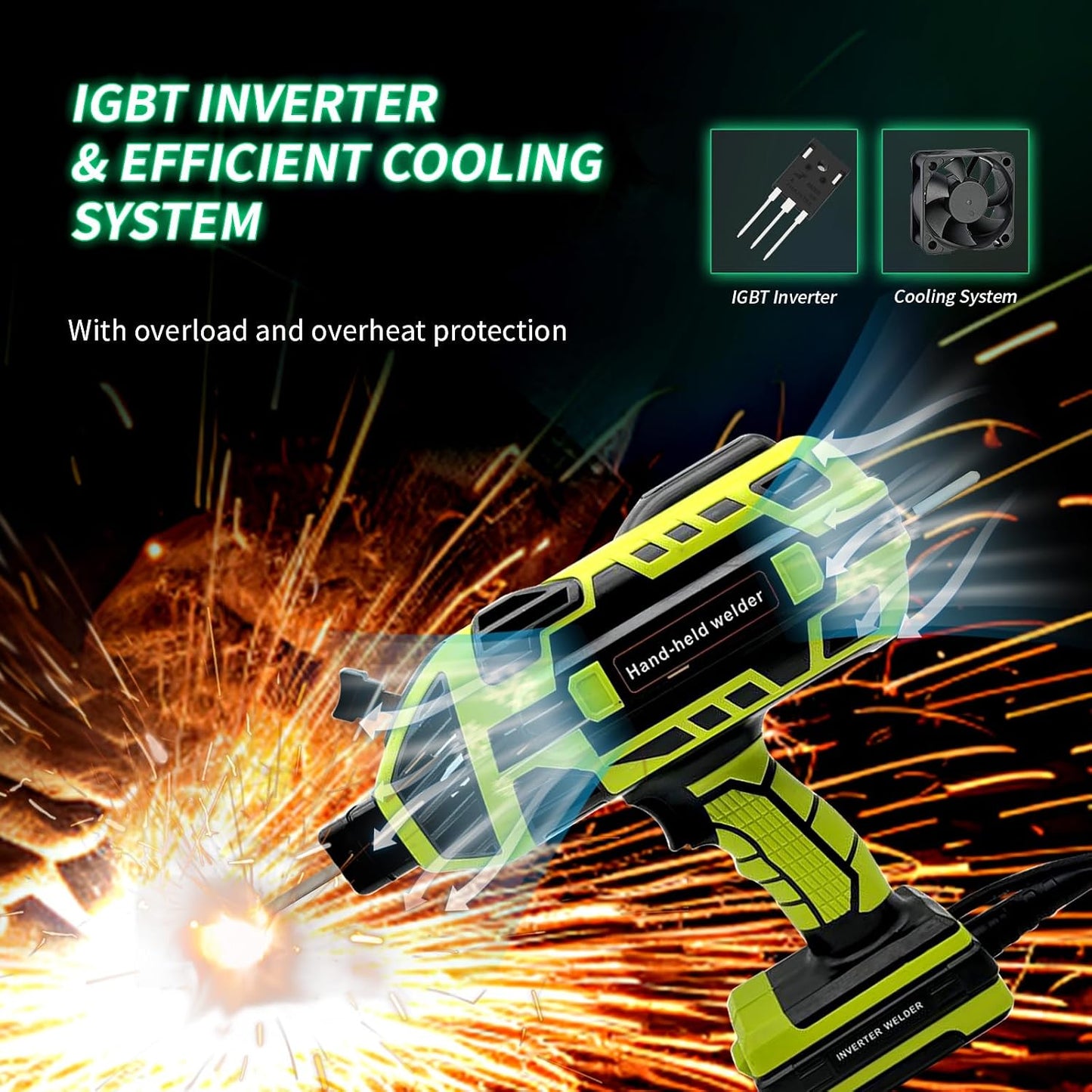 Máquina soldadura portátil IGBT 110v 6 ajustes corriente