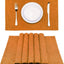 Set 6 Manteles Tela Algodón Lino 13x19pulg