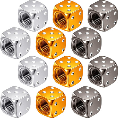 12 Tapas Válvula Aluminio para Coche Bici Moto 0.47pulg