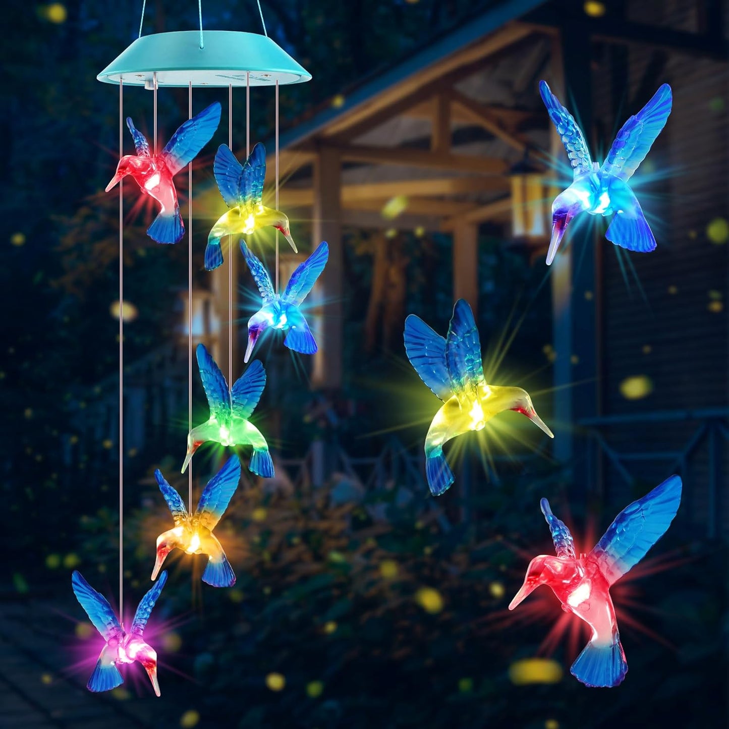 Campanillas solares de colibrí para exteriores regalo mujer