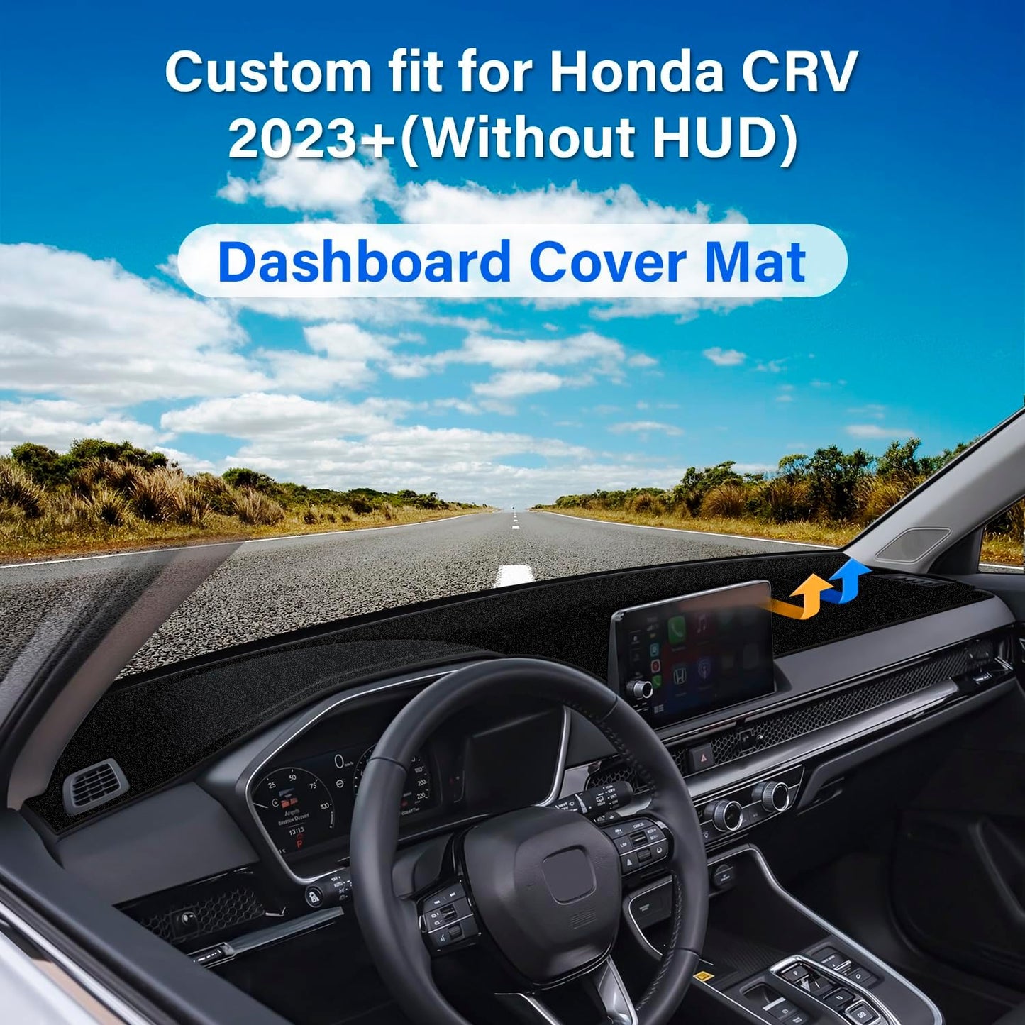 Cubierta salpicadero Honda CRV 23-26 antiderrap negro