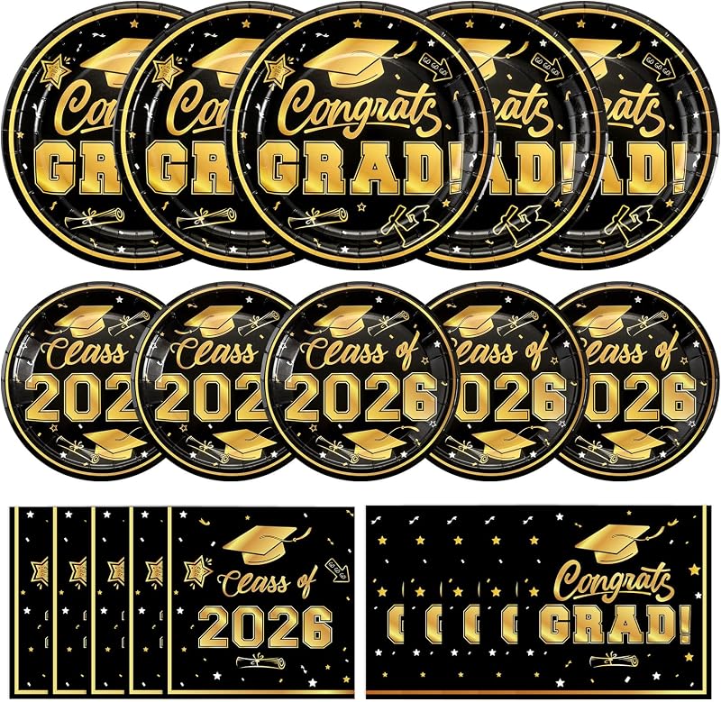 Juego 150 platos servilletas graduación 2026