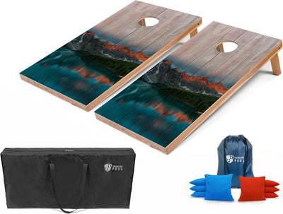Tablas Cornhole 2x4pies portátiles con diseños brillantes