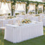 Mantel rectangular tul blanco elástico 6ft para bodas