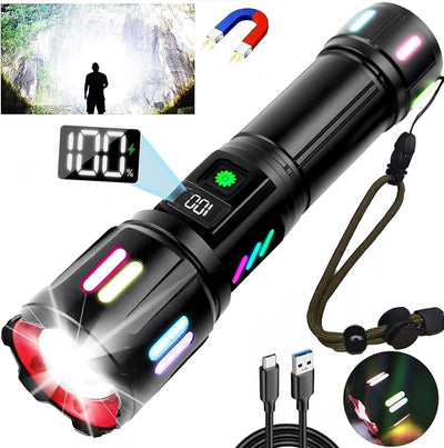 Linterna USB C 5 modos LED brillante para hogar y senderismo