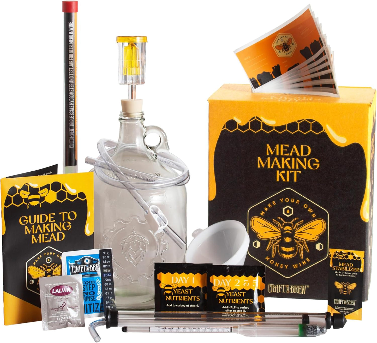 Kit hidromiel 1gal herramientas retroendulzado embotellado