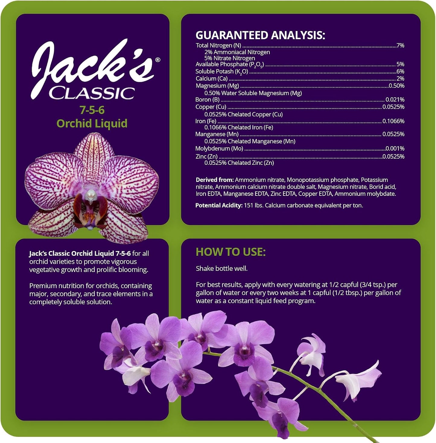 Fertilizante líquido orquídeas 8oz crecimiento y floración