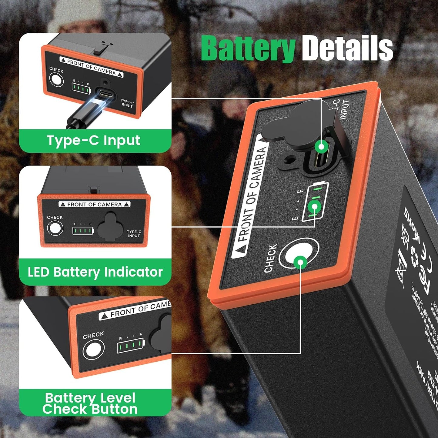 2 Baterías comp para cámara Moultrie Edge Series 5000mAh