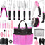 Set 24 Pzas Herramientas Jardín Rosa con Bolsa