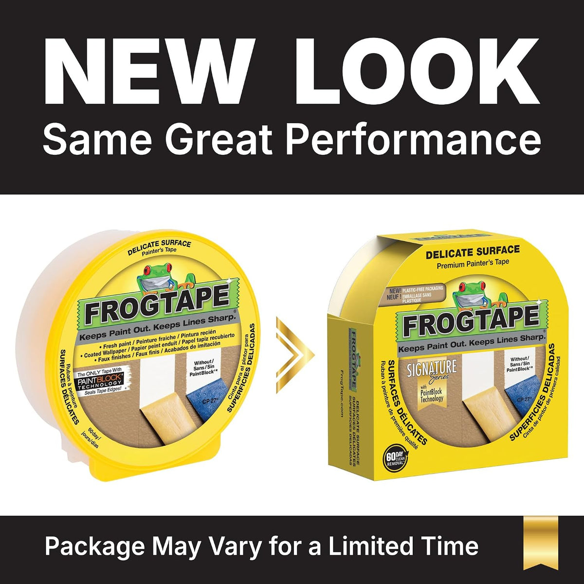 Cinta pintor baja adhesión 2pulg amarillo para paredes y molduras