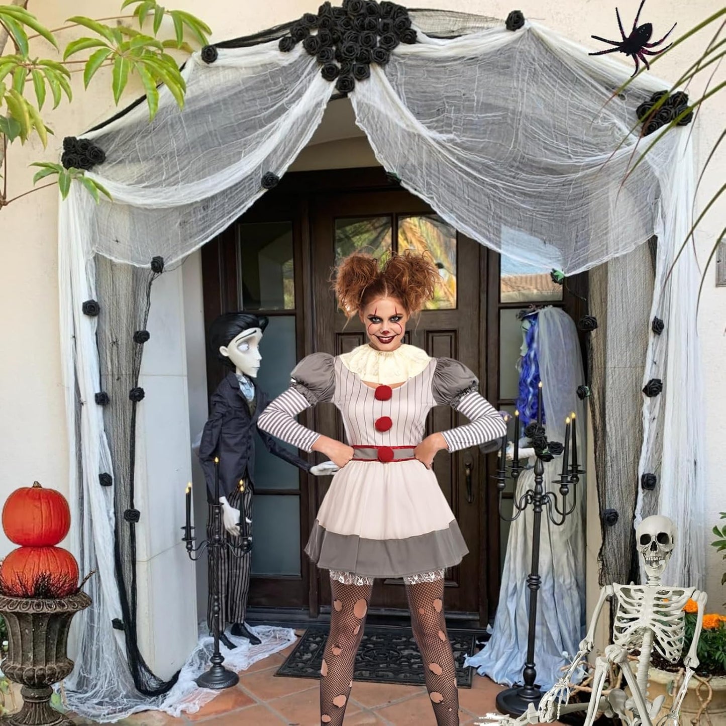 Telas blancas 315x79pulg decoración Halloween
