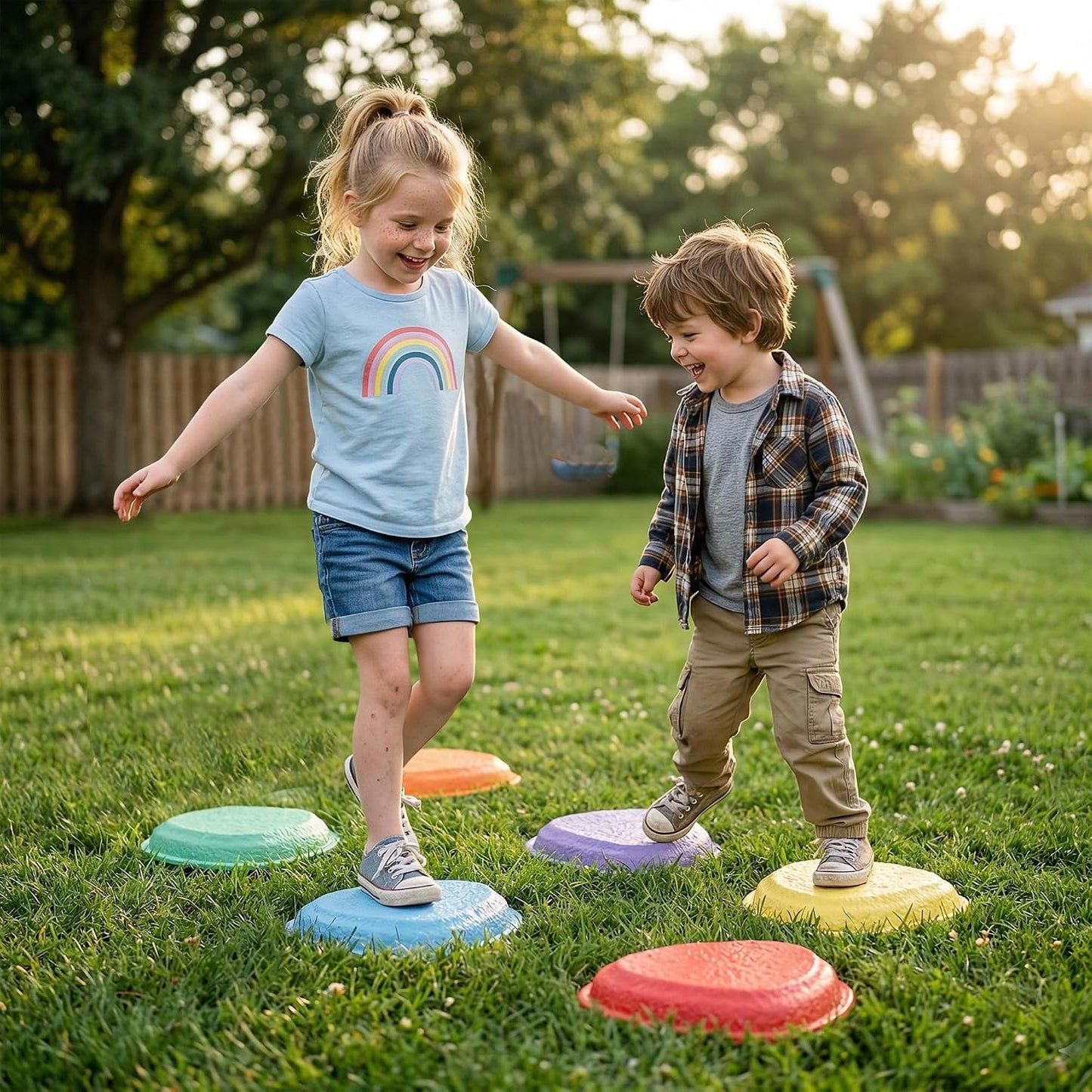Escalones para niños juego equilibrio goma duradera