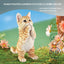 Figura gato rezando decoración jardín patio naranja