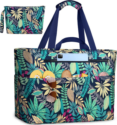 Bolsa playa impermeable con cremallera y bolsillo húmedo