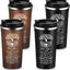 Set 4 Vaso Café Acero Inox Tapa Regalo Religioso
