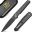 Cuchillo bolsillo 2.98pulg 14C28N aluminio cierre botón