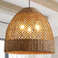 Lámpara colgante ratán 3 luces bohemias para techo cocina