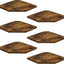 Estante esquinero flotante madera rústica set 6