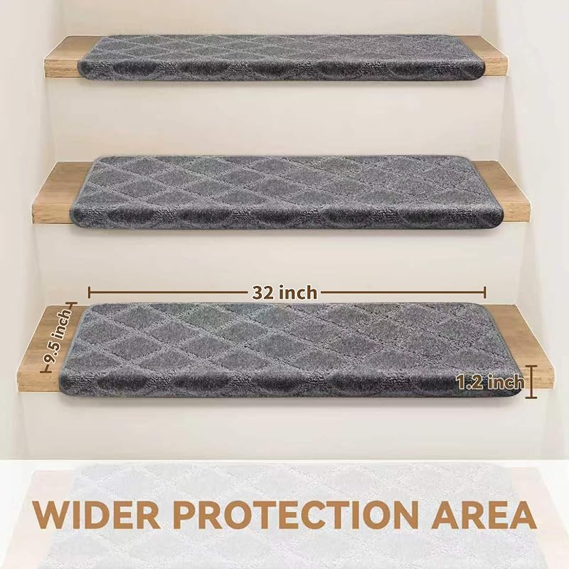 Peldaños antiderrap 9.5x32" madera interiores 2 Pzas