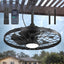 Ventilador techo exterior 24" luces IP65 control remoto