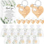 100 Llaveros Corazón Madera Boda