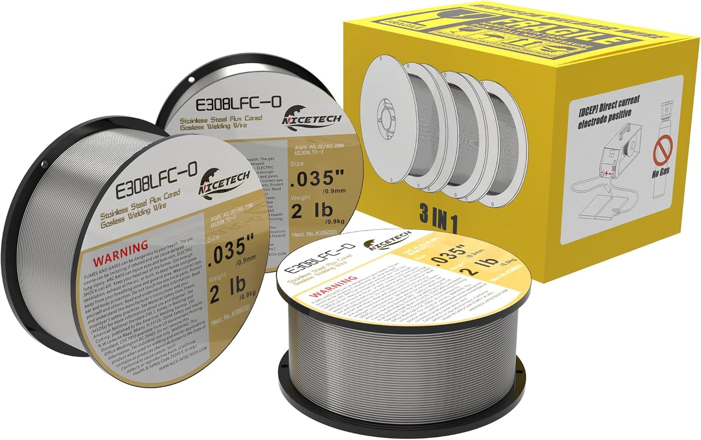 Alambre soldadura acero inox E308LFC-O 2lbs
