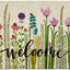Tapete bienvenida tulipán lino antiderrap 30x17"