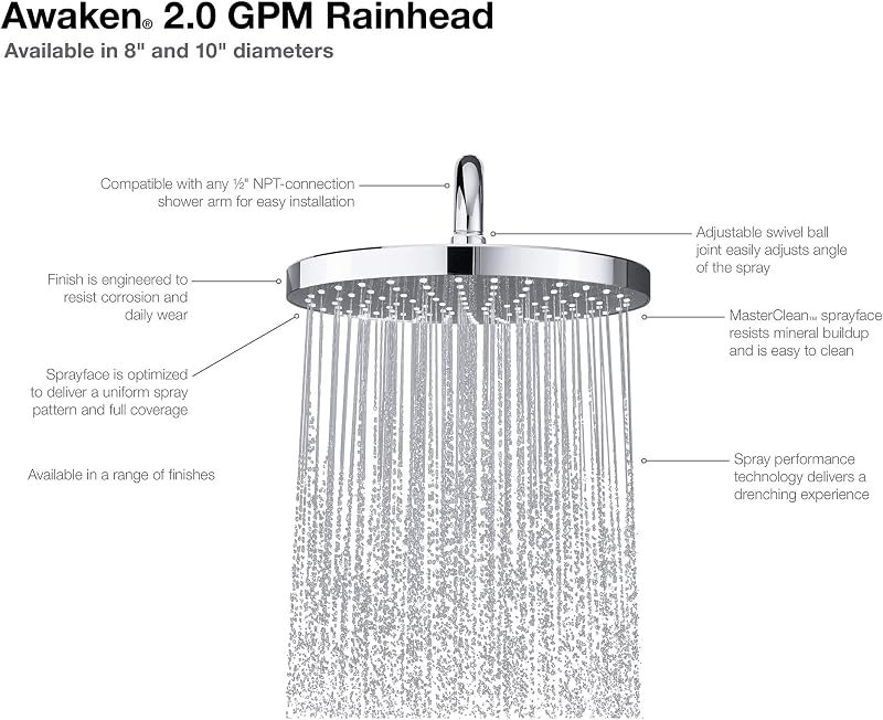 Cabezal ducha Awaken Rainhead