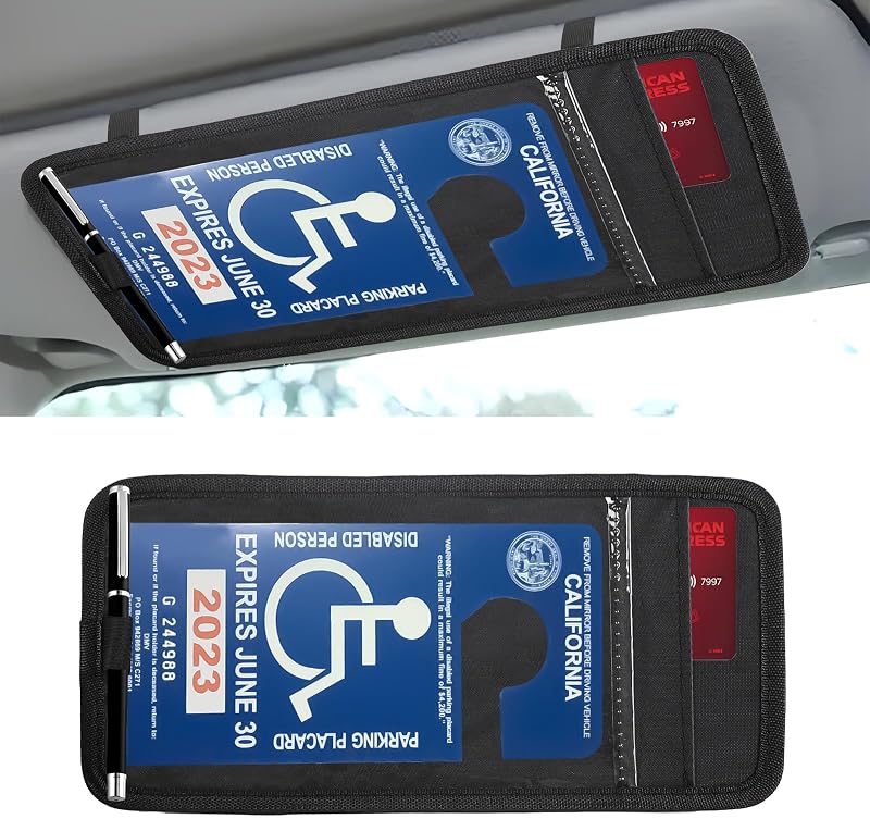 Soporte cartel visera automóvil discapacitados