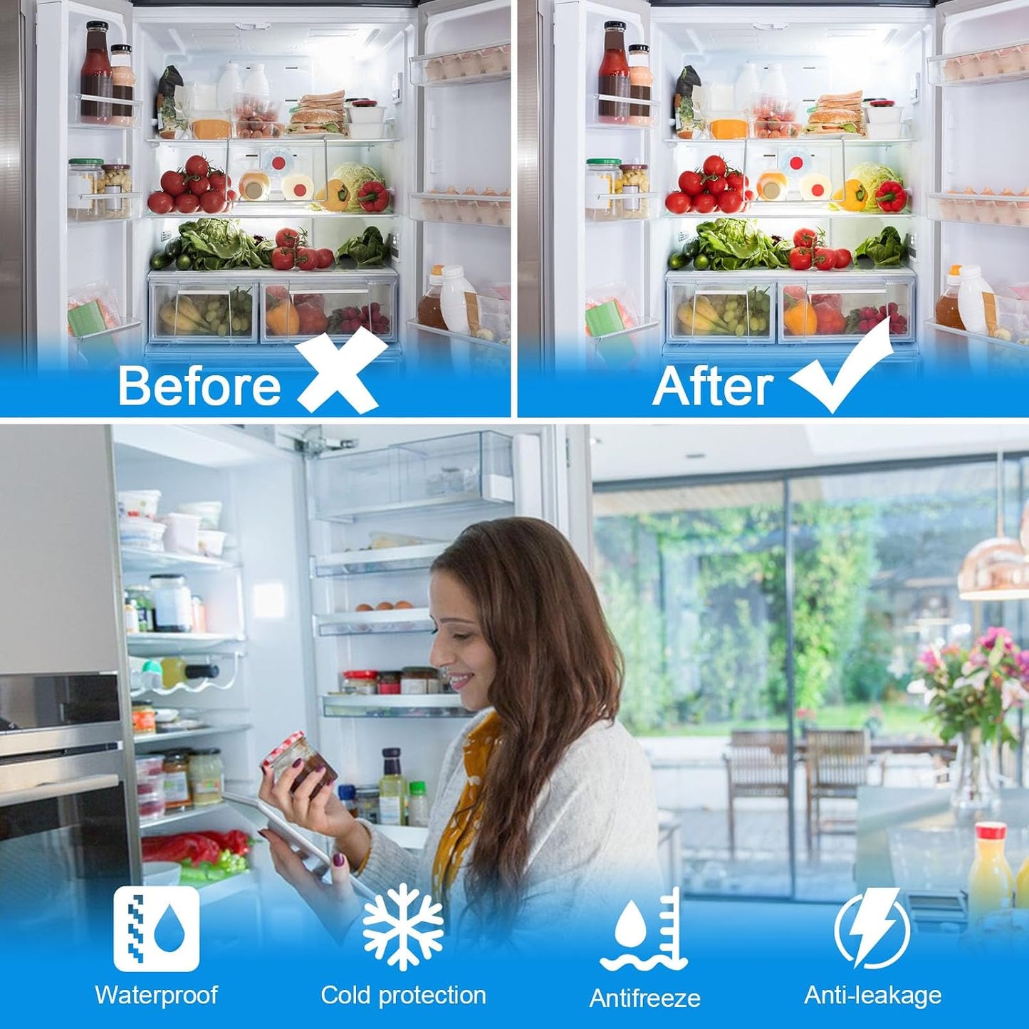 Bombilla LED E17 3W para refrigerador congelador Blanco claro