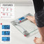 Báscula digital peso corporal 440lb LCD azul