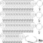 50 Anillos Cortina Plateados 2" con Clips para Dormitorio
