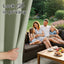 Cortinas opacas UV impermeables para patio 52x90cm verde salvia