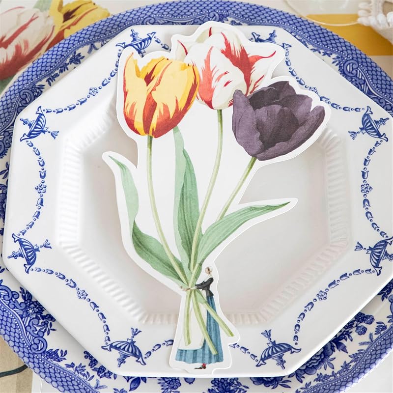 Juego 12 Tarjetas Mesa Tulips Hechas EE.UU.