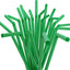 Pajitas plástico flexibles 7.75x0.23pulg 250 verde