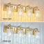 Lámpara tocador cristal 4 luces iluminación baño moderna