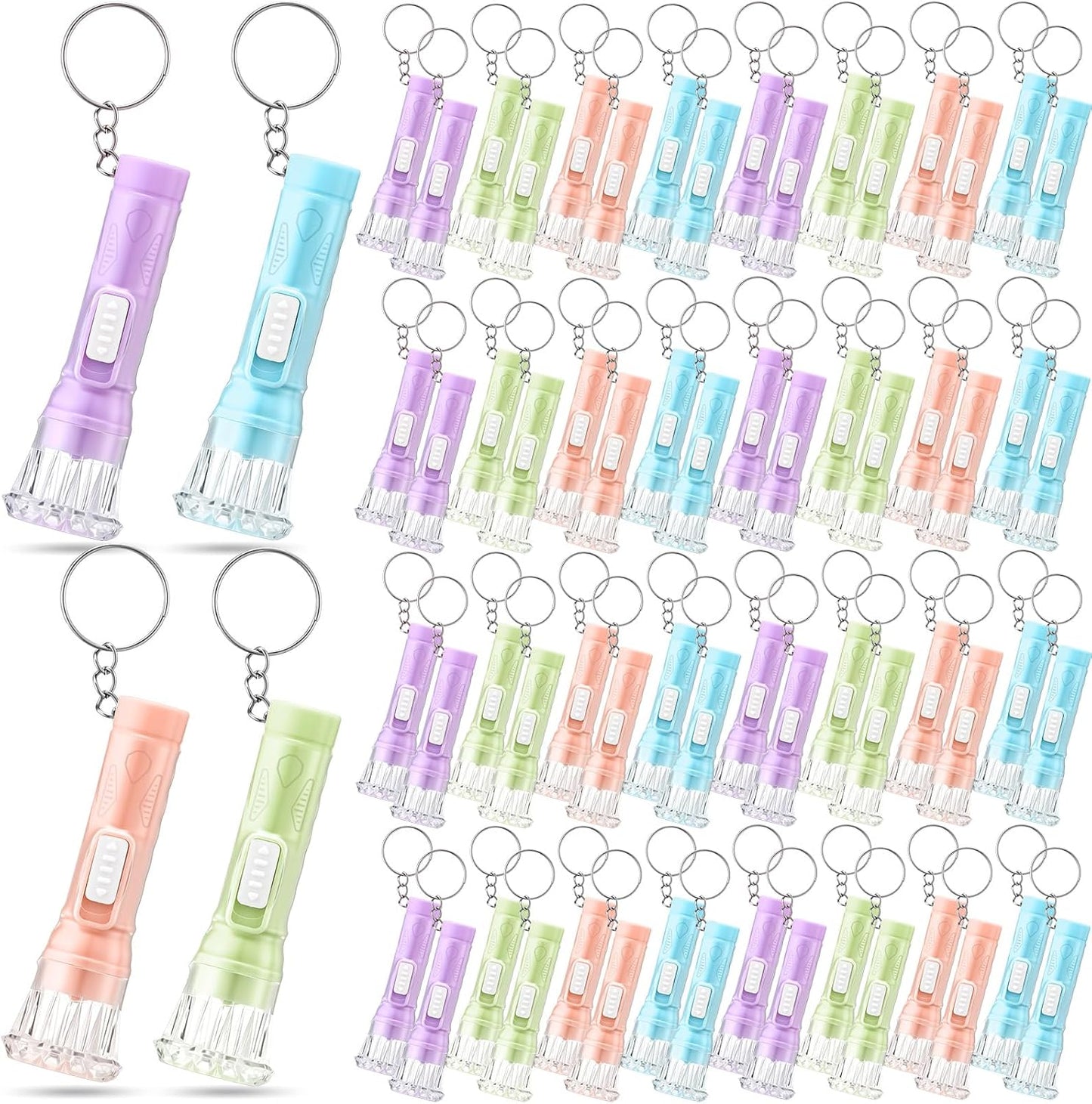 100 Pzas Linterna Llavero Led Mini Senderismo Camping