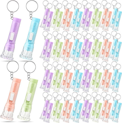 100 Pzas Linterna Llavero Led Mini Senderismo Camping
