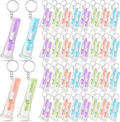 100 Pzas Linterna Llavero Led Mini Senderismo Camping