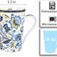 Taza café porcelana hueso floral 14oz regalo mujer madre