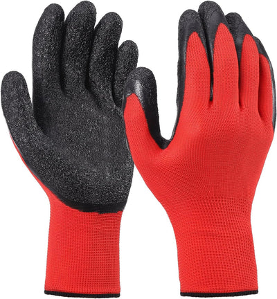 Guantes trabajo látex arrugado antideslizante hombre mujer