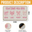 Felpudo rosa lazo 17x30" antiderrap baño