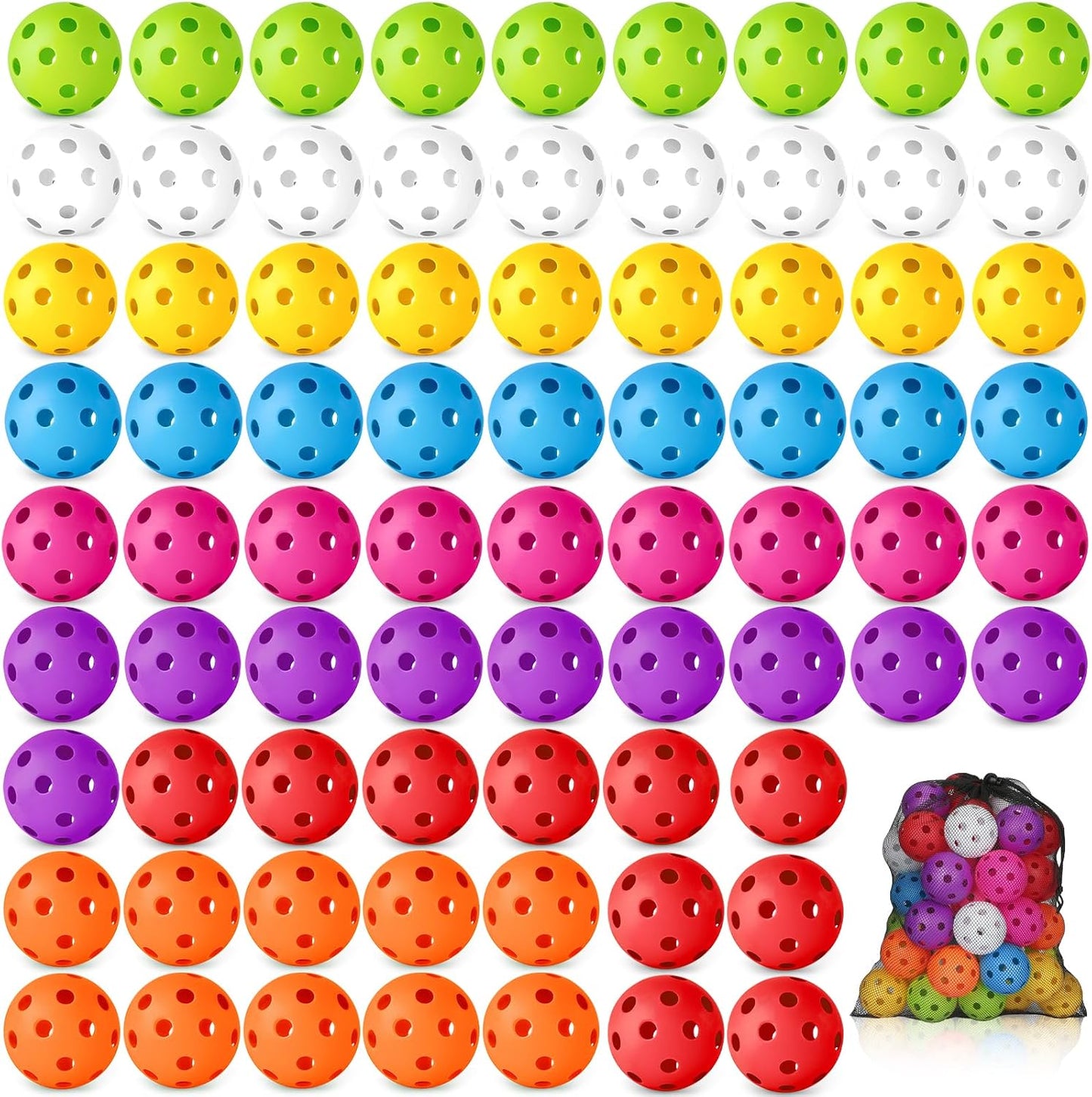 Pack 24/80 pelotas béisbol plástico huecas entrenamiento