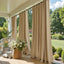 Cortinas exteriores pesadas impermeables con ojales