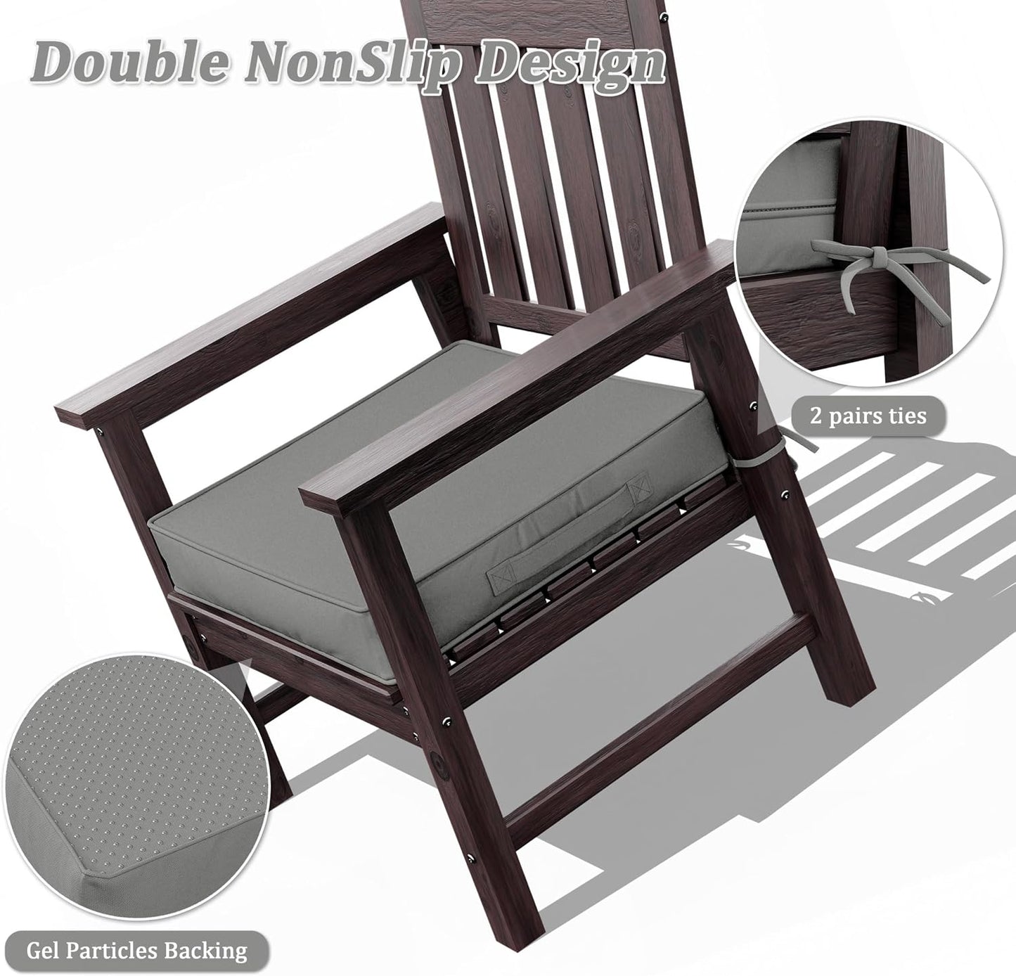 Cojines silla patio 22x22pulg impermeables con asa