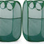 2 Cestas plegables para ropa sucia con bolsillo malla