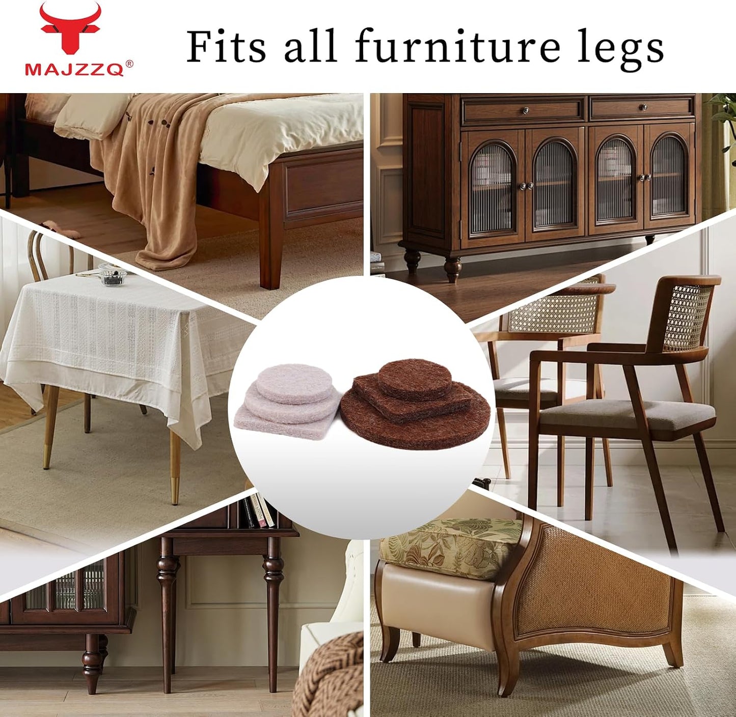 Almohadillas fieltro autoadhesivas para muebles y patas silla