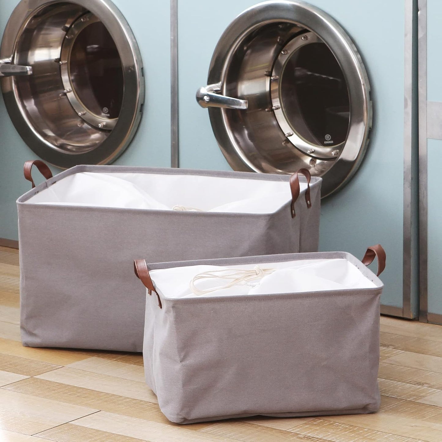 70L Set 2 Cestas Plegables Almacenamiento Extra Grandes